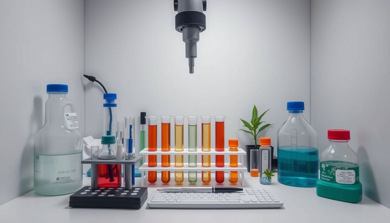 Un laboratorio scientifico studia gli effetti della cannabis sulla fertilità maschile. Un laboratorio scientifico studia gli effetti della cannabis sulla fertilità maschile.