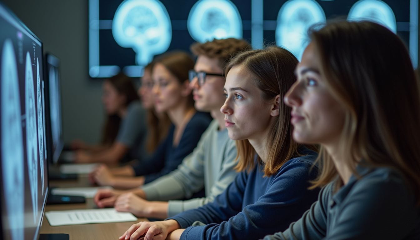 Un gruppo di giovani adulti partecipa a uno studio sulla libido in un laboratorio di ricerca. Un gruppo di giovani adulti partecipa a uno studio sulla libido in un laboratorio di ricerca.