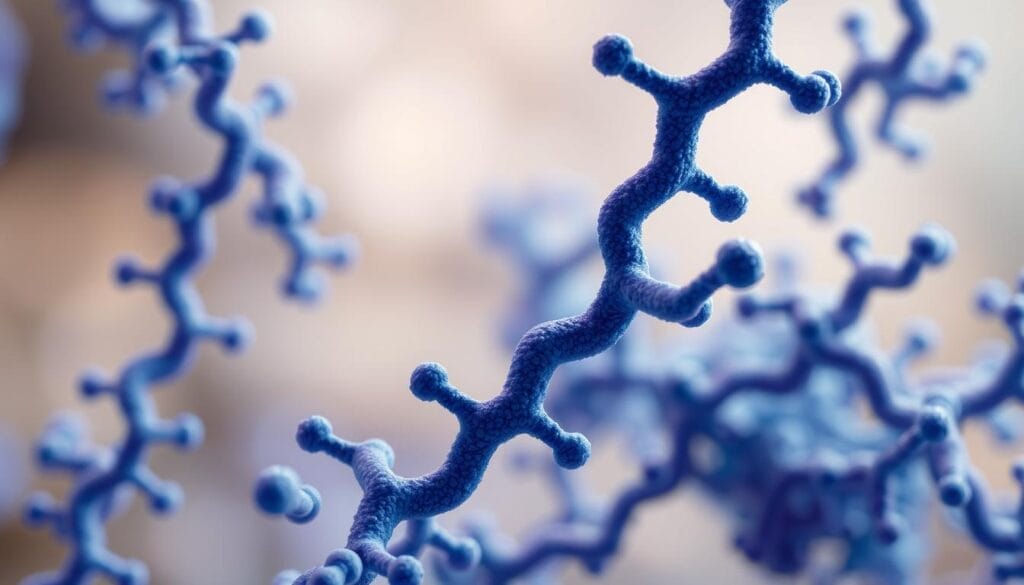 A detailed close-up view of anti-amyloid antibodies, depicted as abstract molecular structures in shades of blue and purple, with a focus on their intricate shapes and binding interactions. The antibodies are positioned against a soft, diffused background that conveys a sense of depth and scientific investigation. The lighting is gentle, creating subtle highlights and shadows to accentuate the three-dimensional nature of the antibodies. The overall mood is one of scientific inquiry and the potential of these antibodies to address the challenges of Alzheimer's disease. A detailed close-up view of anti-amyloid antibodies, depicted as abstract molecular structures in shades of blue and purple, with a focus on their intricate shapes and binding interactions. The antibodies are positioned against a soft, diffused background that conveys a sense of depth and scientific investigation. The lighting is gentle, creating subtle highlights and shadows to accentuate the three-dimensional nature of the antibodies. The overall mood is one of scientific inquiry and the potential of these antibodies to address the challenges of Alzheimer's disease.