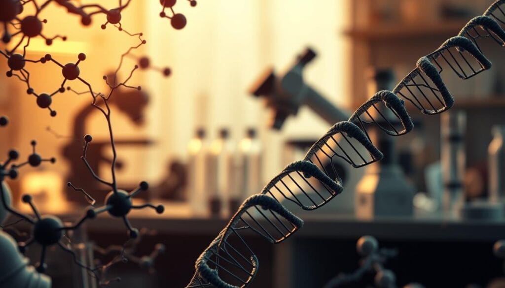 A detailed microscopic view of genetic research focusing on bipolar disorder and epilepsy. The foreground depicts intricate molecular structures, neural pathways, and genetic sequences, rendered in a muted color palette. The middle ground showcases laboratory equipment, such as microscopes and test tubes, bathed in a warm, soft lighting. The background gradually fades into a blurred, contemplative setting, hinting at the complexity and significance of these cutting-edge scientific investigations. The overall tone conveys a sense of scientific inquiry, discovery, and the potential to unravel the connections between these two neurological conditions. A detailed microscopic view of genetic research focusing on bipolar disorder and epilepsy. The foreground depicts intricate molecular structures, neural pathways, and genetic sequences, rendered in a muted color palette. The middle ground showcases laboratory equipment, such as microscopes and test tubes, bathed in a warm, soft lighting. The background gradually fades into a blurred, contemplative setting, hinting at the complexity and significance of these cutting-edge scientific investigations. The overall tone conveys a sense of scientific inquiry, discovery, and the potential to unravel the connections between these two neurological conditions.