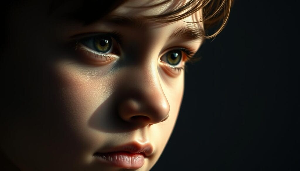 A thoughtful, introspective portrait of a young person's mental health journey. A close-up view of a pensive adolescent's face, lit softly from the side to create dimensional shadows and highlight their contemplative expression. The subject's gaze is directed inward, conveying a sense of deep reflection. Muted, earthy tones create a calming, meditative atmosphere, while subtle, textured brushstrokes lend an emotive, painterly quality. This image aims to sensitively capture the internal experience of mental wellness for youth, aligning with the article's focus on the importance of adolescent mental health. A thoughtful, introspective portrait of a young person's mental health journey. A close-up view of a pensive adolescent's face, lit softly from the side to create dimensional shadows and highlight their contemplative expression. The subject's gaze is directed inward, conveying a sense of deep reflection. Muted, earthy tones create a calming, meditative atmosphere, while subtle, textured brushstrokes lend an emotive, painterly quality. This image aims to sensitively capture the internal experience of mental wellness for youth, aligning with the article's focus on the importance of adolescent mental health.