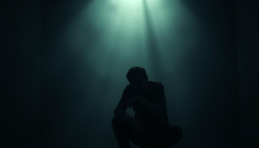 A dimly lit room, the air thick with a sense of unease. In the foreground, a figure sits hunched over, their expression one of deep concern. Around them, shadows creep, conveying the insidious nature of dementia's grasp. The background is a hazy, muted palette, with faint shapes and forms that seem to shift and fade, mirroring the gradual deterioration of the mind. Soft, directional lighting casts long, unsettling shadows, creating a sense of depth and foreboding. The overall mood is one of a somber, melancholic contemplation on the global challenges posed by Alzheimer's disease.