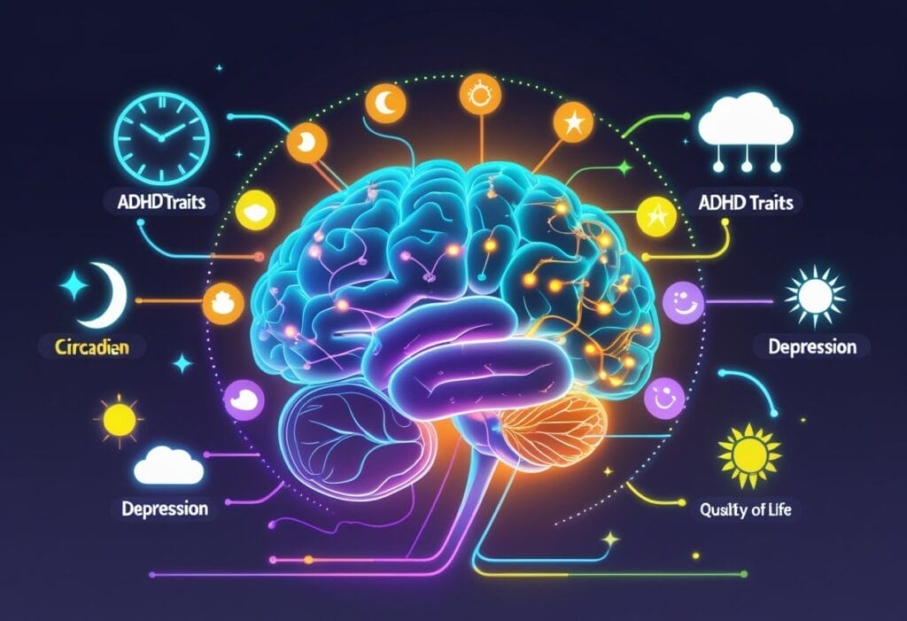 Associazioni tra tratti dell'ADHD, fattori circadiani del sonno, depressione e qualità della vita: implicazioni cliniche e interventi mirati 1 image 9